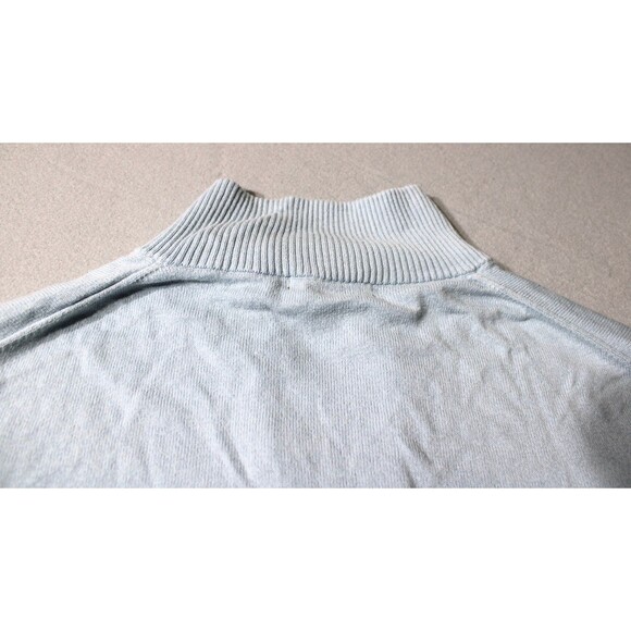 WoolOvers XXL Light Blue Full Zip Sweater 90% Cotton 10% Cashmere Soft Knit - Picture 8 of 9